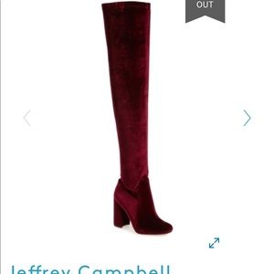 Jeffrey Campbell Velvet Over-the-Knee Boot